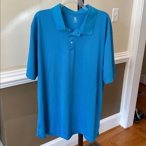 PGA Tour Teal Geometric Polo